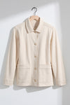 Women's Organic Cotton Double Faced Shirt Jacket | Undyed Dye Free No Dye | Fair Indigo | Ethically Made Clothing | Fair Trade Clothes