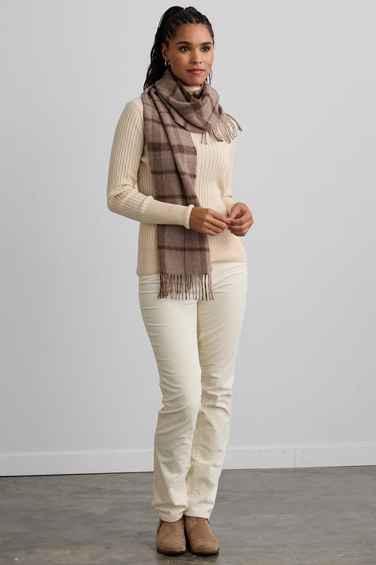 Unisex Baby Alpaca Scarf | Beige | Fair Indigo | Ethically Made Clothing | Fair Trade Clothes