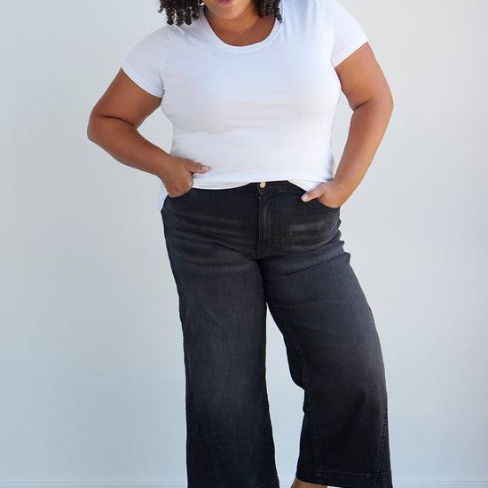 Women's Organic Cotton Scoop Neck Tee | White | Fair Indigo | Ethically Made Clothing | Fair Trade Clothes