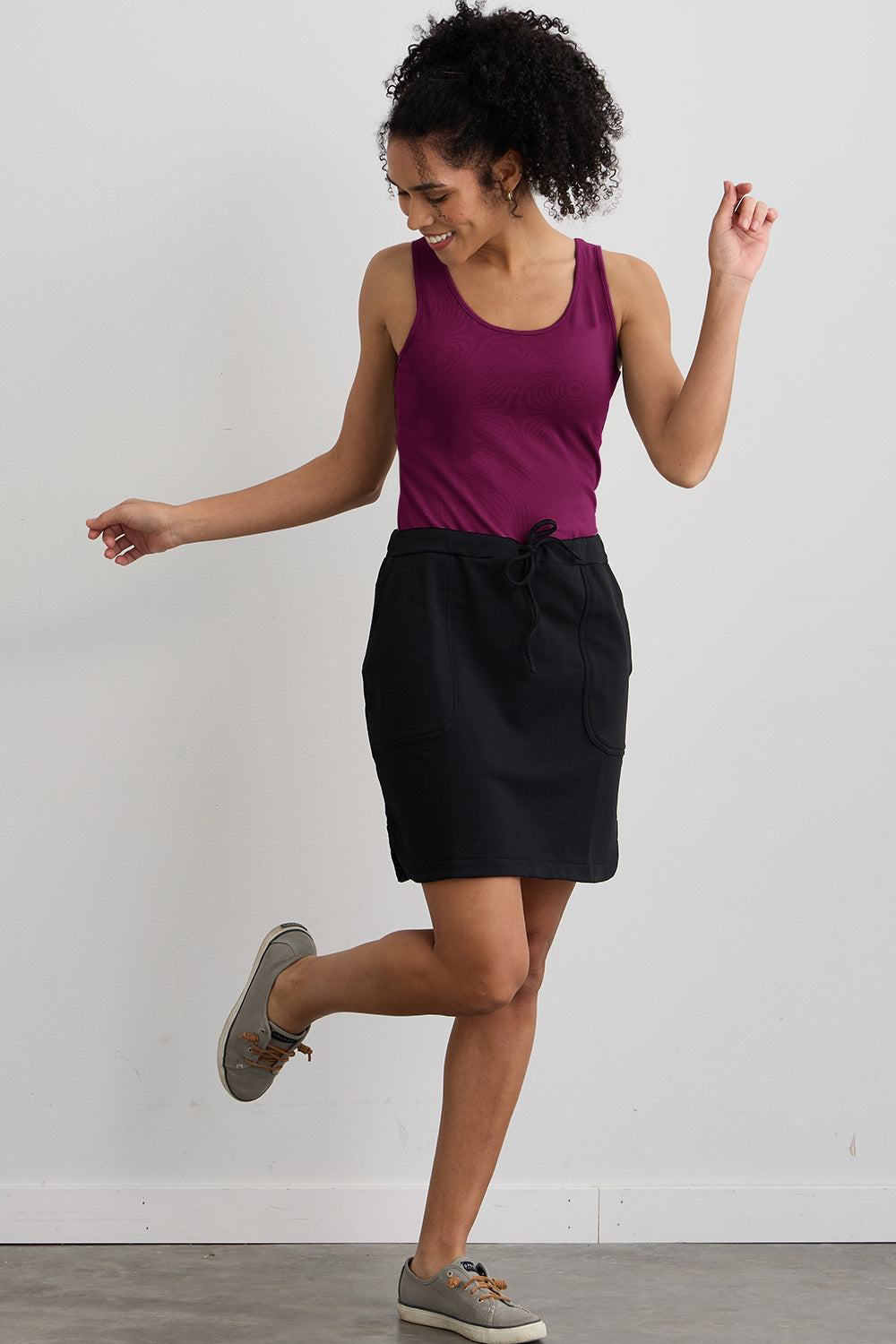 Women's Organic Cotton Reversible 2 in 1 Tank Top | Boysenberry Purple | Fair Indigo | Ethically Made Clothing | Fair Trade Clothes