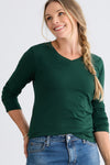 Women's Organic Cotton Long Sleeve V-Neck T-Shirt