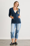 Women's Organic Cotton Boyfriend Cardigan | Indigo Blue | Fair Indigo | Ethically Made Clothing | Fair Trade Clothes