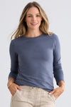 Women's Organic Cotton Long Sleeve Crew Neck T-shirt