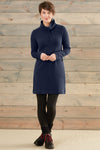 Women's Organic Cotton French Terry Weekend Dress | Navy Blue | Fair Indigo | Ethically Made Clothing | Fair Trade Clothes