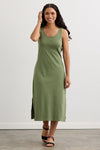Women's 100% Organic Cotton Midi Tank Dress
