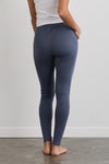 Women's Organic Cotton 100% Cotton Leggings 30 in | Slate Blue Grey | Fair Indigo | Ethically Made Clothing | Fair Trade Clothes