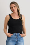 Women's Luxe 100% Organic Cotton Tank Top | Black | Fair Indigo | Ethically Made Clothing | Fair Trade Clothes