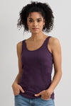 Women's Luxe 100% Organic Cotton Tank Top | Eggplant Purple | Fair Indigo | Ethically Made Clothing | Fair Trade Clothes