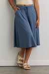 Women's 100% Organic Cotton Midi Skirt with Pockets