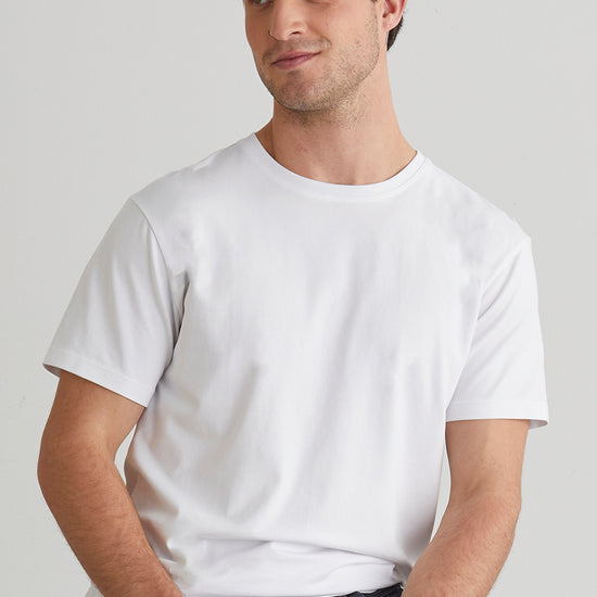 Men's Organic Cotton Crew Neck T-shirt | White | Fair Indigo | Ethically Made Clothing | Fair Trade Clothes