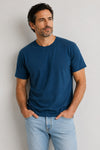 Men's Organic Cotton Crew Neck T-shirt | Dark Ocean Blue | Fair Indigo | Ethically Made Clothing | Fair Trade Clothes
