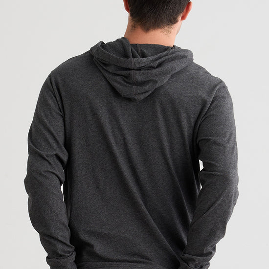 Unisex 100% Organic Cotton Pullover Hoodie | Dark Charcoal Grey Heather | Fair Indigo | Ethically Made Clothing | Fair Trade Clothes