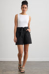 Women's Organic Cotton High Waist Short | Black | Fair Indigo | Ethically Made Clothing | Fair Trade Clothes
