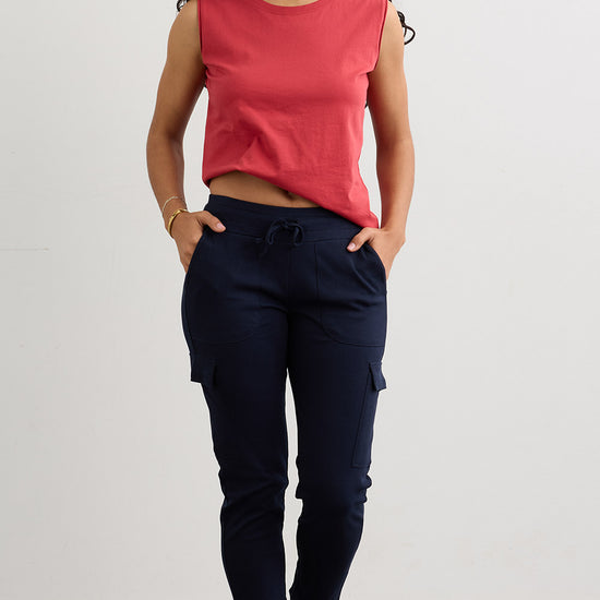Women's 100% Organic Cotton Sleeveless Tee | Vintage Red | Fair Indigo | Ethically Made Clothing | Fair Trade Clothes