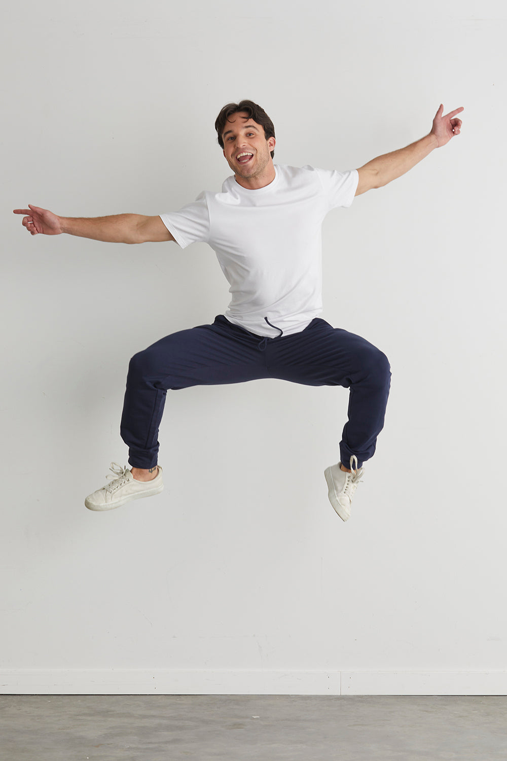 Men's Organic Cotton Jogger Pants | Navy Blue | Fair Indigo | Ethically Made Clothing | Fair Trade Clothes