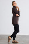 Women's Luxe Organic Cotton 100% Cotton High-Neck Tunic | Chocolate Brown | Fair Indigo | Ethically Made Clothing | Fair Trade Clothes