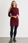 Women's Organic Cotton Sweatshirt Dress | Burgundy Red | Fair Indigo | Ethically Made Clothing | Fair Trade Clothes