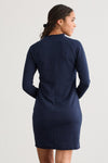 Women's Organic Cotton Sweatshirt Dress | Dark Navy Blue | Fair Indigo | Ethically Made Clothing | Fair Trade Clothes