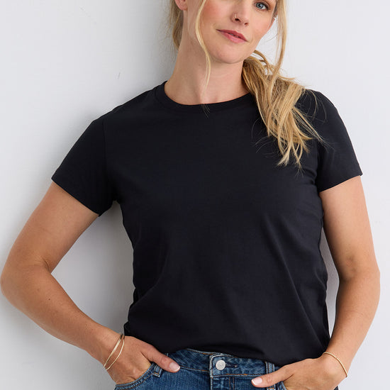 Women's Organic Cotton 100% Cotton Ultra Pura T-shirt | Black | Fair Indigo | Ethically Made Clothing | Fair Trade Clothes