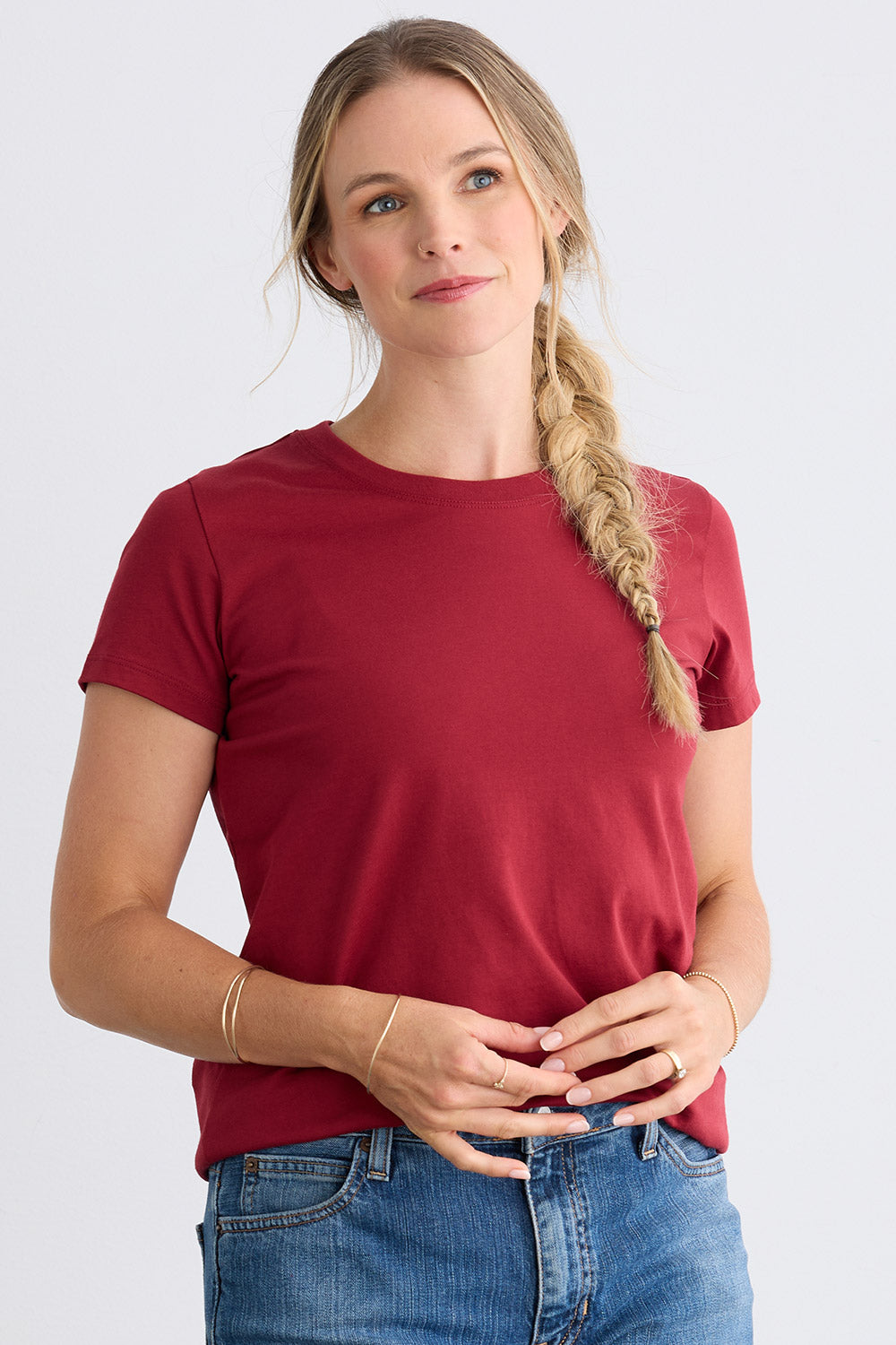 Women's Organic Cotton 100% Cotton Ultra Pura T-shirt | Bonfire Red | Fair Indigo | Ethically Made Clothing | Fair Trade Clothes