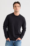 Men's Organic Cotton 100% Cotton Ultra Pura Long Sleeve T-shirt | Black | Fair Indigo | Ethically Made Clothing | Fair Trade Clothes