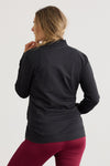 Women's Organic Cotton French Terry Zip Jacket | Black | Fair Indigo | Ethically Made Clothing | Fair Trade Clothes