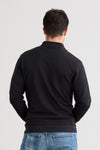 Men's Organic Cotton French Terry Zip Jacket | Black | Fair Indigo | Ethically Made Clothing | Fair Trade Clothes