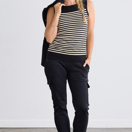 Women's Organic Cotton Double Faced Trouser Pants | Black | Fair Indigo | Ethically Made Clothing | Fair Trade Clothes