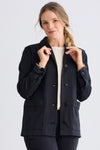 Women's Organic Cotton Double Faced Shirt Jacket | Black | Fair Indigo | Ethically Made Clothing | Fair Trade Clothes