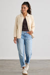 Women's Organic Cotton Double Faced Shirt Jacket | Undyed Dye Free No Dye | Fair Indigo | Ethically Made Clothing | Fair Trade Clothes