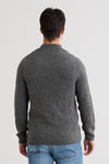 Men's Baby Alpaca Half Zip Sweater | Grey | Fair Indigo | Ethically Made Clothing | Fair Trade Clothes