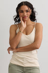 Women's Luxe 100% Organic Cotton Cami | Undyed Dye Free No Dye | Fair Indigo | Ethically Made Clothing | Fair Trade Clothes