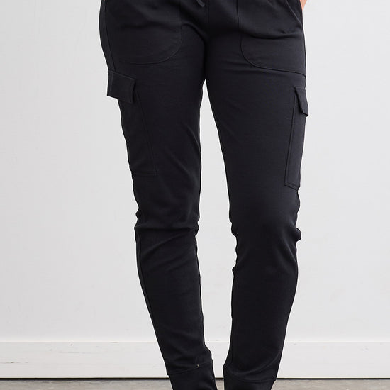Women's Organic Cotton 100% Cotton Lightweight Joggers 28 in | Black | Fair Indigo | Ethically Made Clothing | Fair Trade Clothes