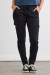 Women's Organic Cotton 100% Cotton Lightweight Joggers 28 in | Black | Fair Indigo | Ethically Made Clothing | Fair Trade Clothes