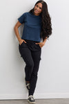 Women's Organic Cotton 100% Cotton Lightweight Joggers 28 in | Black | Fair Indigo | Ethically Made Clothing | Fair Trade Clothes