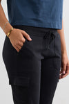 Women's Organic Cotton 100% Cotton Lightweight Joggers 28 in | Black | Fair Indigo | Ethically Made Clothing | Fair Trade Clothes