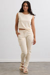 Women's Organic Cotton 100% Cotton Lightweight Joggers 28 in | Undyed Dye Free No Dye | Fair Indigo | Ethically Made Clothing | Fair Trade Clothes