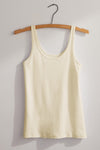 Women's Luxe 100% Organic Cotton Tank Top | Undyed Dye Free No Dye | Fair Indigo | Ethically Made Clothing | Fair Trade Clothes