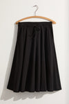 Women's 100% Organic Cotton Midi Skirt with Pockets | Black | Fair Indigo | Ethically Made Clothing | Fair Trade Clothes