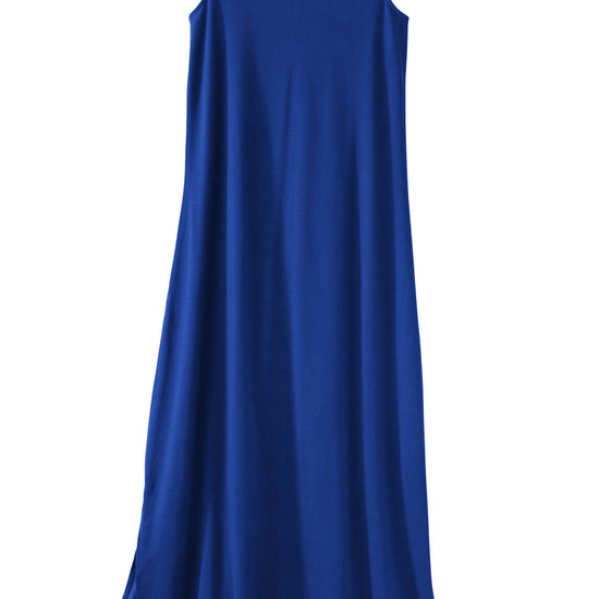 Women's 100% Organic Cotton Midi Tank Dress | Royal Blue | Fair Indigo | Ethically Made Clothing | Fair Trade Clothes