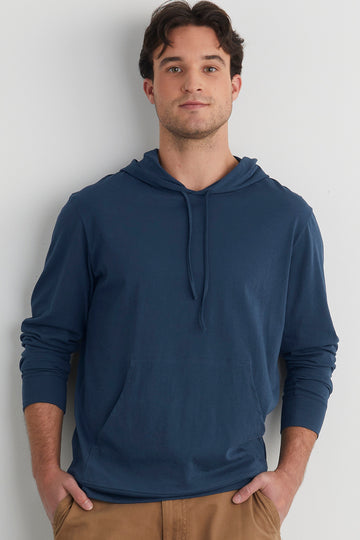 Unisex 100% Organic Cotton Pullover Hoodie | Indigo Blue | Fair Indigo | Ethically Made Clothing | Fair Trade Clothes