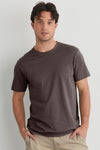 Men's 100% Organic Cotton Crew Neck T-Shirt | Iron Brown | Fair Indigo | Ethically Made Clothing | Fair Trade Clothes