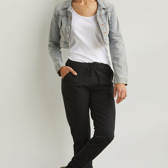 Women's Organic Cotton Joggers | Black | Fair Indigo | Ethically Made Clothing | Fair Trade Clothes