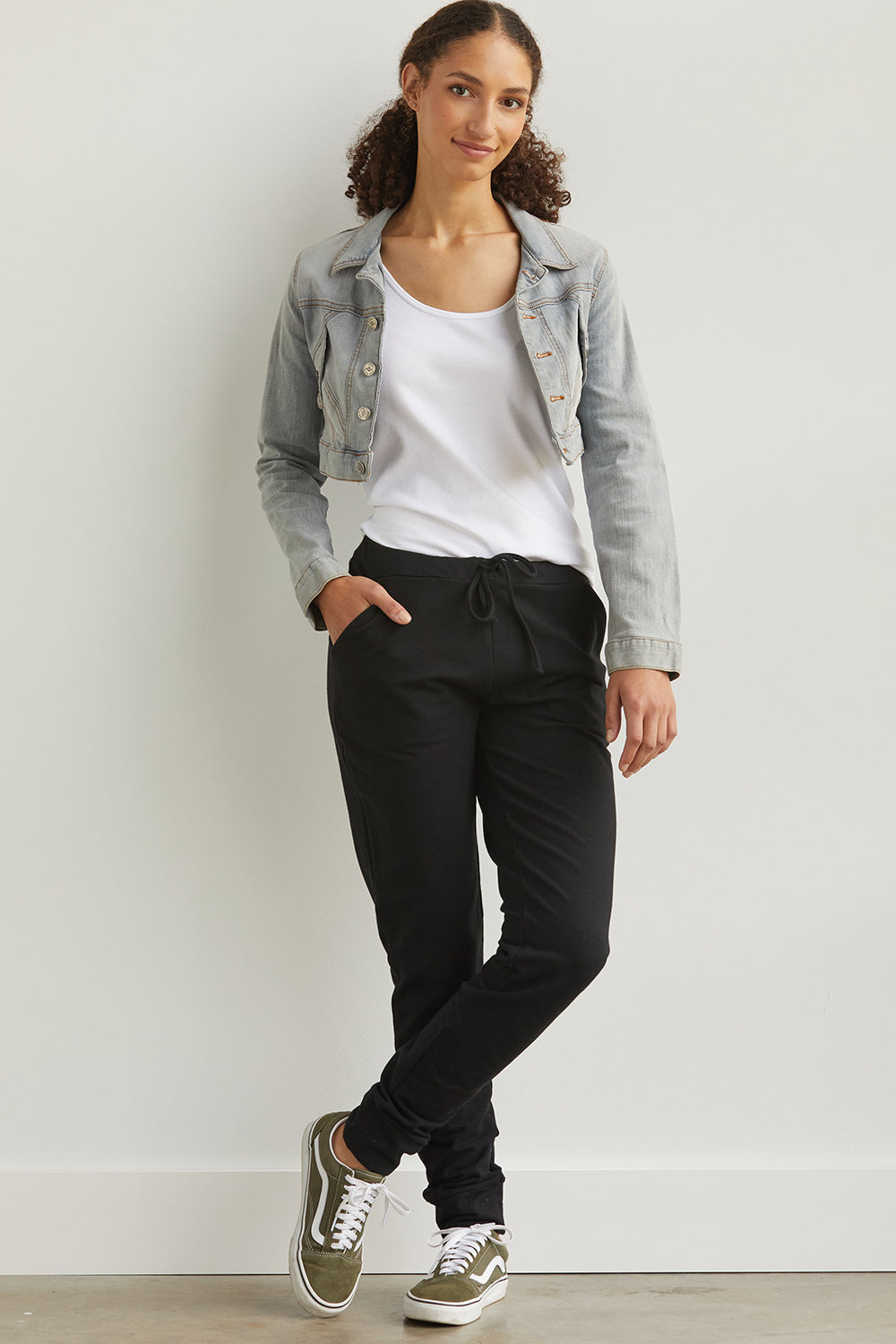 Women's Organic Cotton Joggers | Black | Fair Indigo | Ethically Made Clothing | Fair Trade Clothes