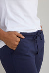 Women's Organic Cotton Joggers | Navy Blue | Fair Indigo | Ethically Made Clothing | Fair Trade Clothes